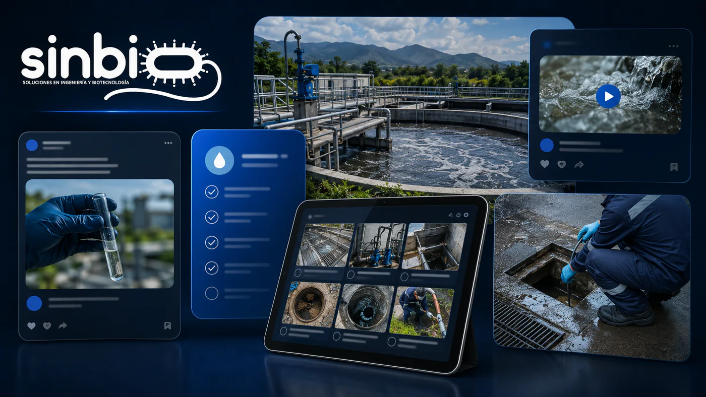 Collage de publicaciones, reels y redes sociales de Sinbio